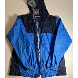 Boys Youth Columbia Blue Rain Jacket XS